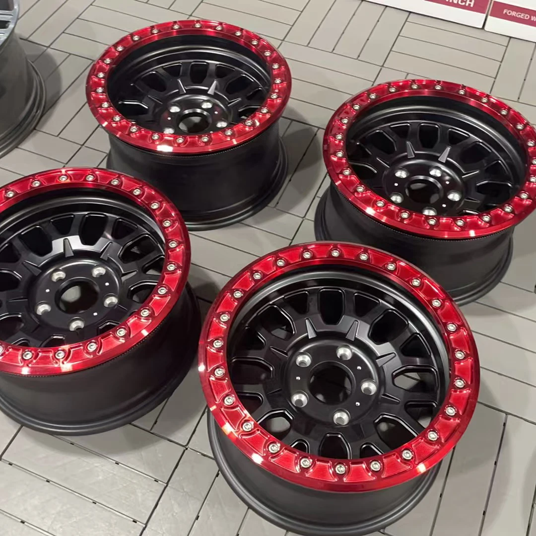 

Custom Beadlock Offroad 4x4 Road Wheel Forged Racing Rim Deep Concave Aluminum Alloy 5x112 5x120 5x114.3 6x139.7 PCD New Bronze