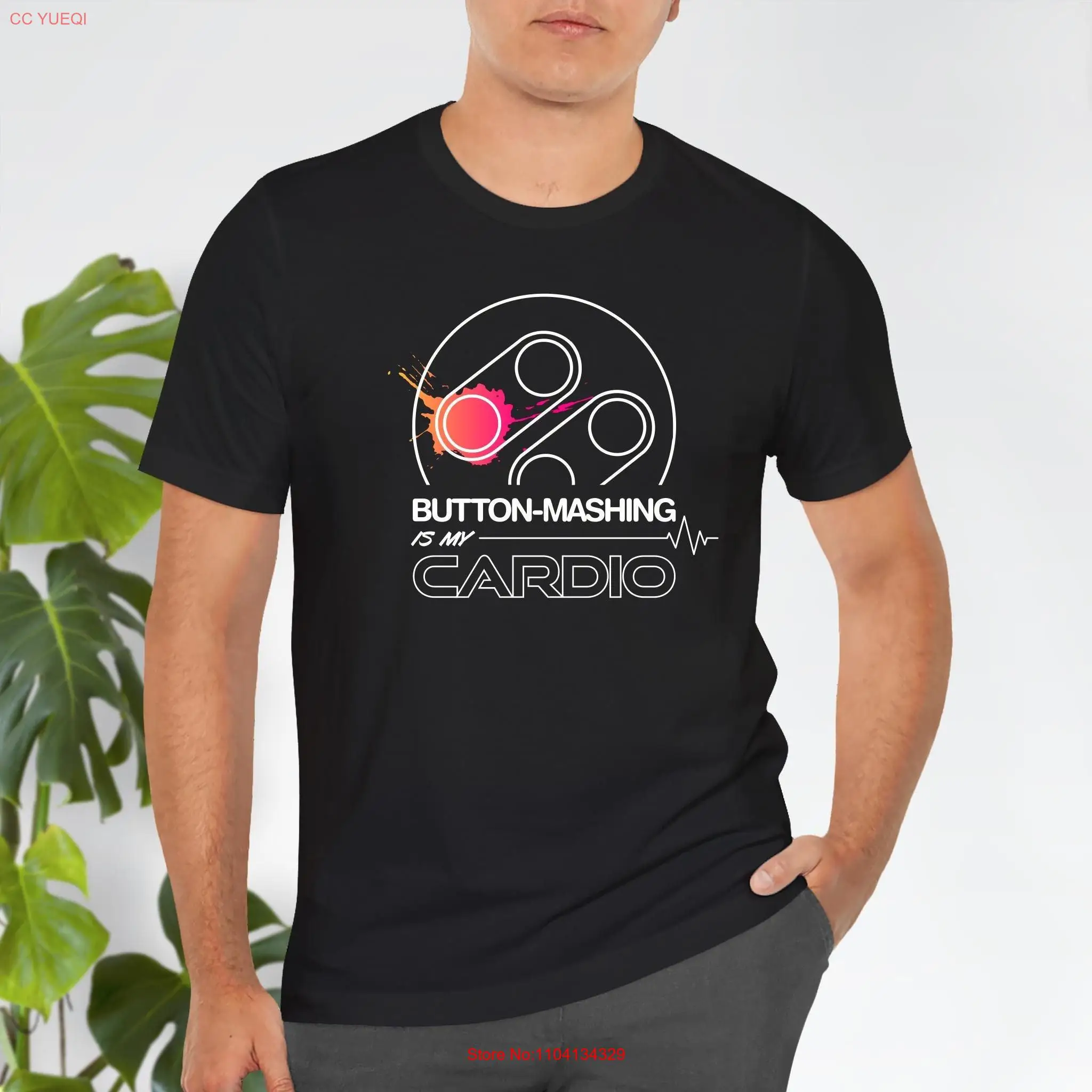 Button Mashing is my Cardio Funny Gamer T Shirt for Video Game Lovers long or short sleeves