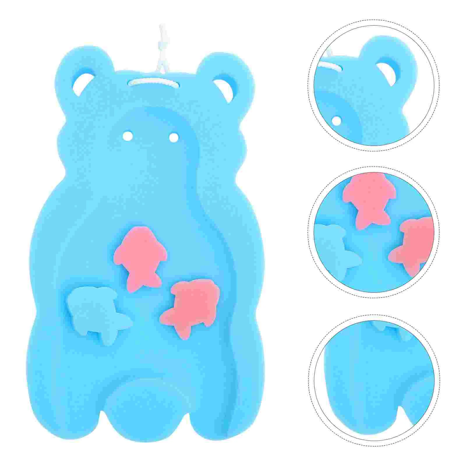 Anti-Slip Sponge Mat Sponge Cushion Baby Bathing Mat Kids Bathing Cushion Blue Anti-Slip Mat Bathroom Accessories