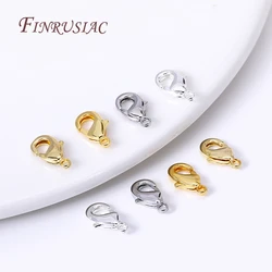 18K Gold Plated 10mm/12mm Lobster Clasps For DIY Necklace Bracelet Jewelry Making Materials Wholesale 10/20/30pcs/lot