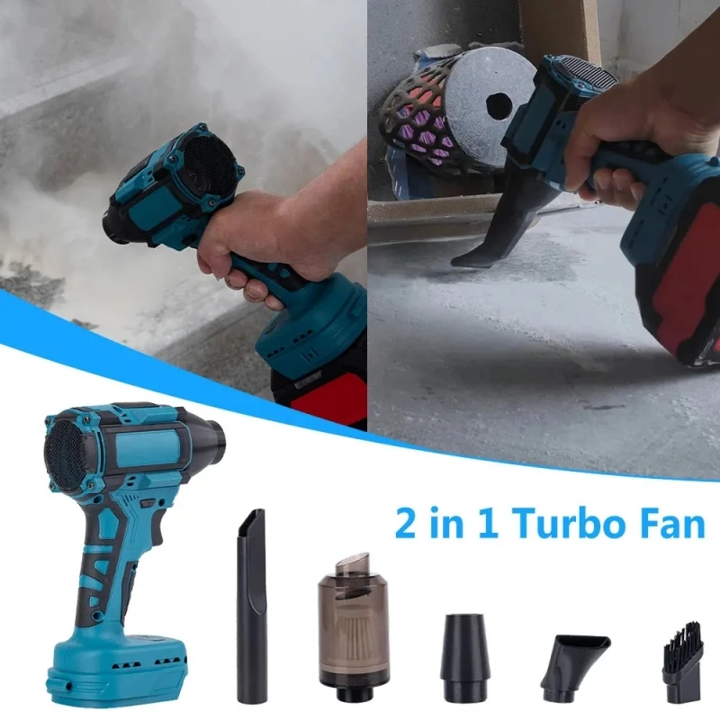 Imagem -04 - Multifuncional Car Wash Air Gun Ventilador Elétrico Varrer Neve e Neve Remoção Secador de ar 110000 Rotary Dry Gun 32000 r Min 2024