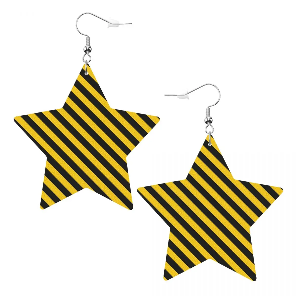 

Custom Funny Caution Warning PVC Leather Earrings Dangle Earrings Jewelry For Women For Wife Mother Gift