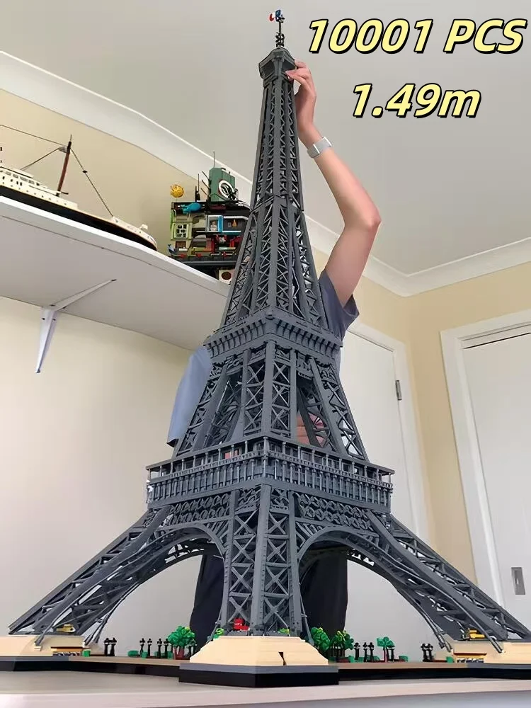 Série architecturale constructible tour Eiffel modèle blocs de construction 1,5 mètre grand style architectural adulte ensemble jouets anniversaire gi