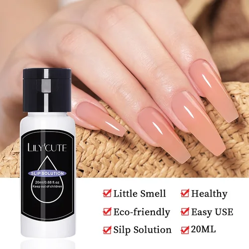 Imagen 2 del producto LILYCUTE-solución antideslizante líquida para uñas, 20ml, para Gel acrílico, extensión rápida, esmalte de uñas en Gel UV, herramienta de diseño de manicura