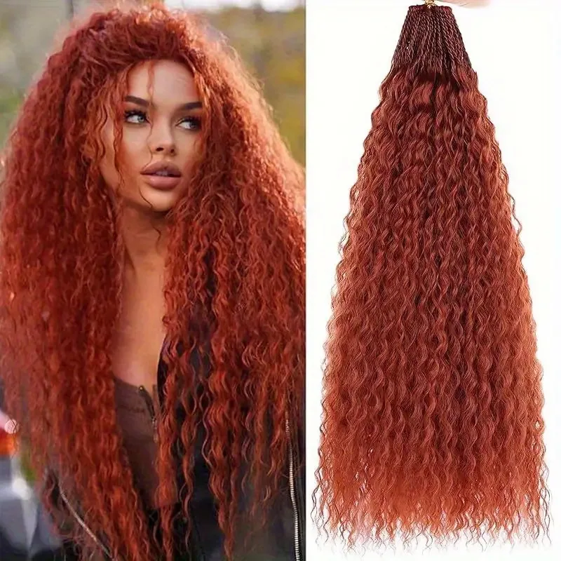 Foreign trade synthetic fiber crochet wigs for Europe and America, BOHO Goddess River loose-tail African small curly hair