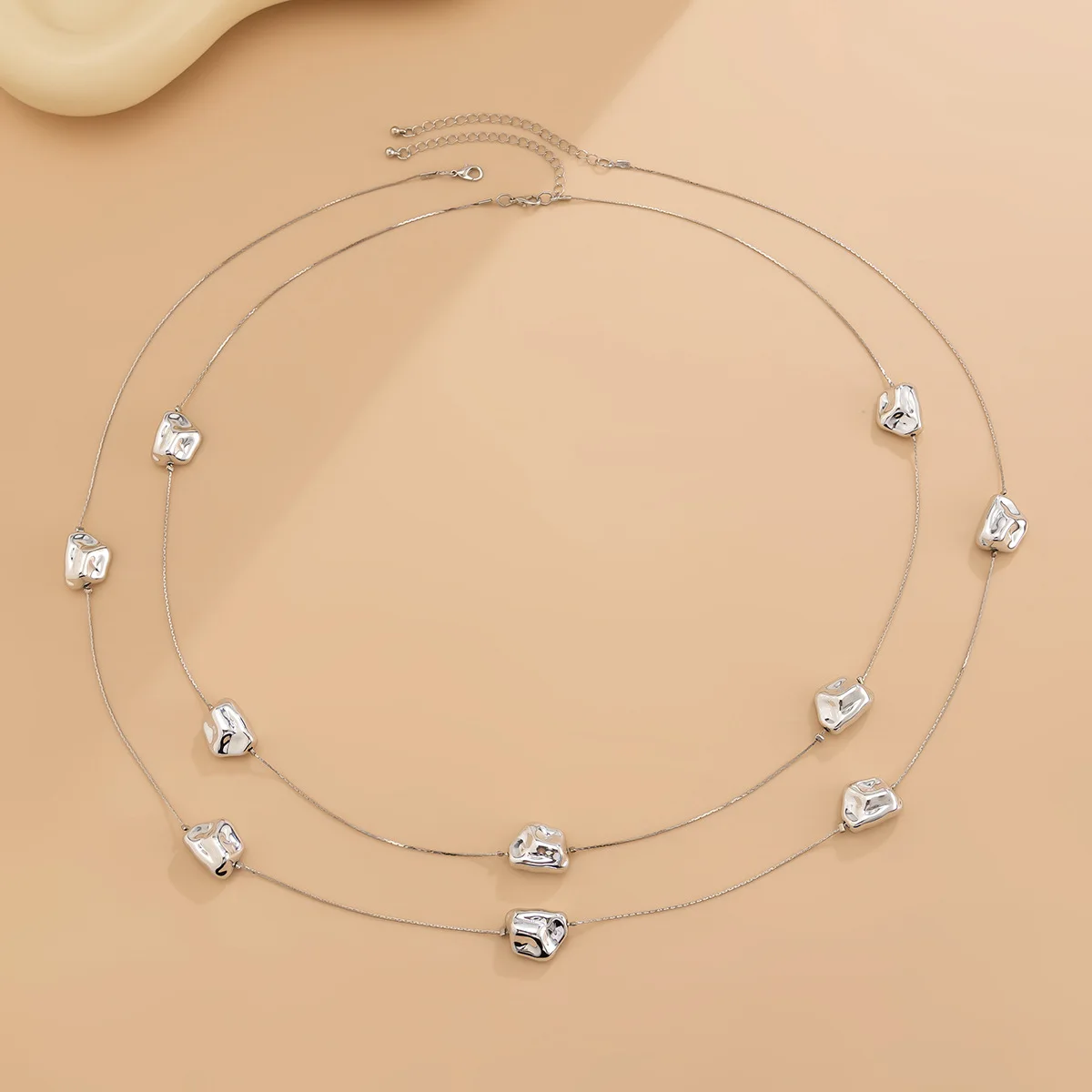 Trend elegancka biżuteria Y2K nieregularny duży wisiorek CCB naszyjnik dla kobiet moda DIY długa linia Choker łańcuszek naszyjnik N458 — zdjęcie 5