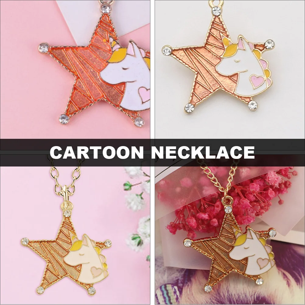 

Children Necklace Cartoon Alloy Pendant Delicate Kids Jewelry Necklace for Girls Party Festival Gift