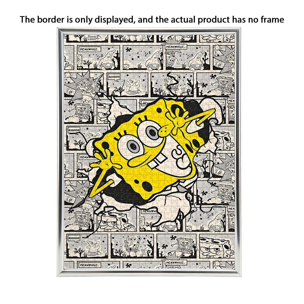 SpongeBob SquarePants Gioco puzzle da pavimento in legno stile fumetto Conteggi vari pezzi - 108/200/300/500/1000 pezzi disponibili