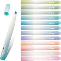 12pcs Morandi Colors Aesthetic Highlighters Colorful Marker Pens for Highlighting Bible Book, No Bleed and Quick Dry