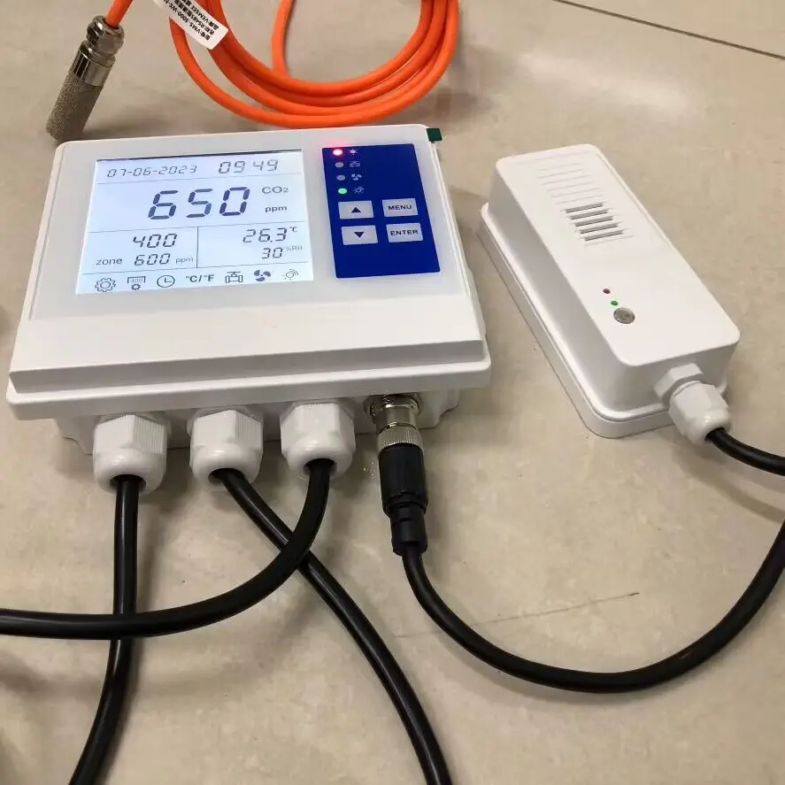 Factory supply CO2 controller with NDIR remote sensor for mushroom greenhouse and plant growing