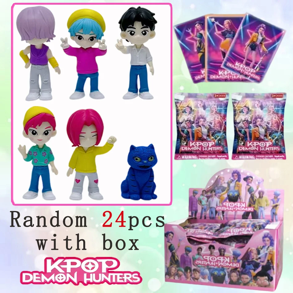 

6 стилей, новинка, 1-24 шт., KPop, охотники на демонов, суперзвезда Сая для мальчиков, ПВХ, экшн-фигурка, игрушка, аниме-фигурка, кукла для фанатов, подарок