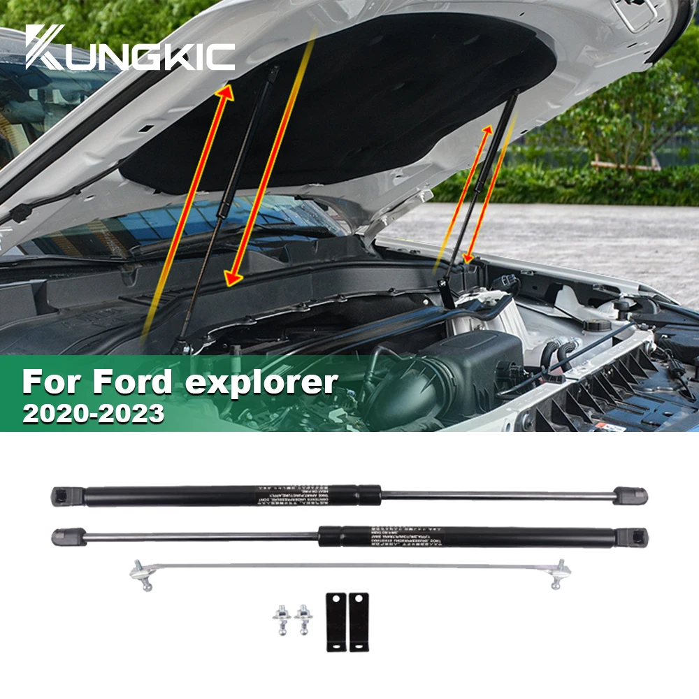 

For Ford Explorer 2020-2022 2023 Front Hood Bonnet Modify Gas Struts Shock Damper Lift Supports Prop Rods Absorber Accessories
