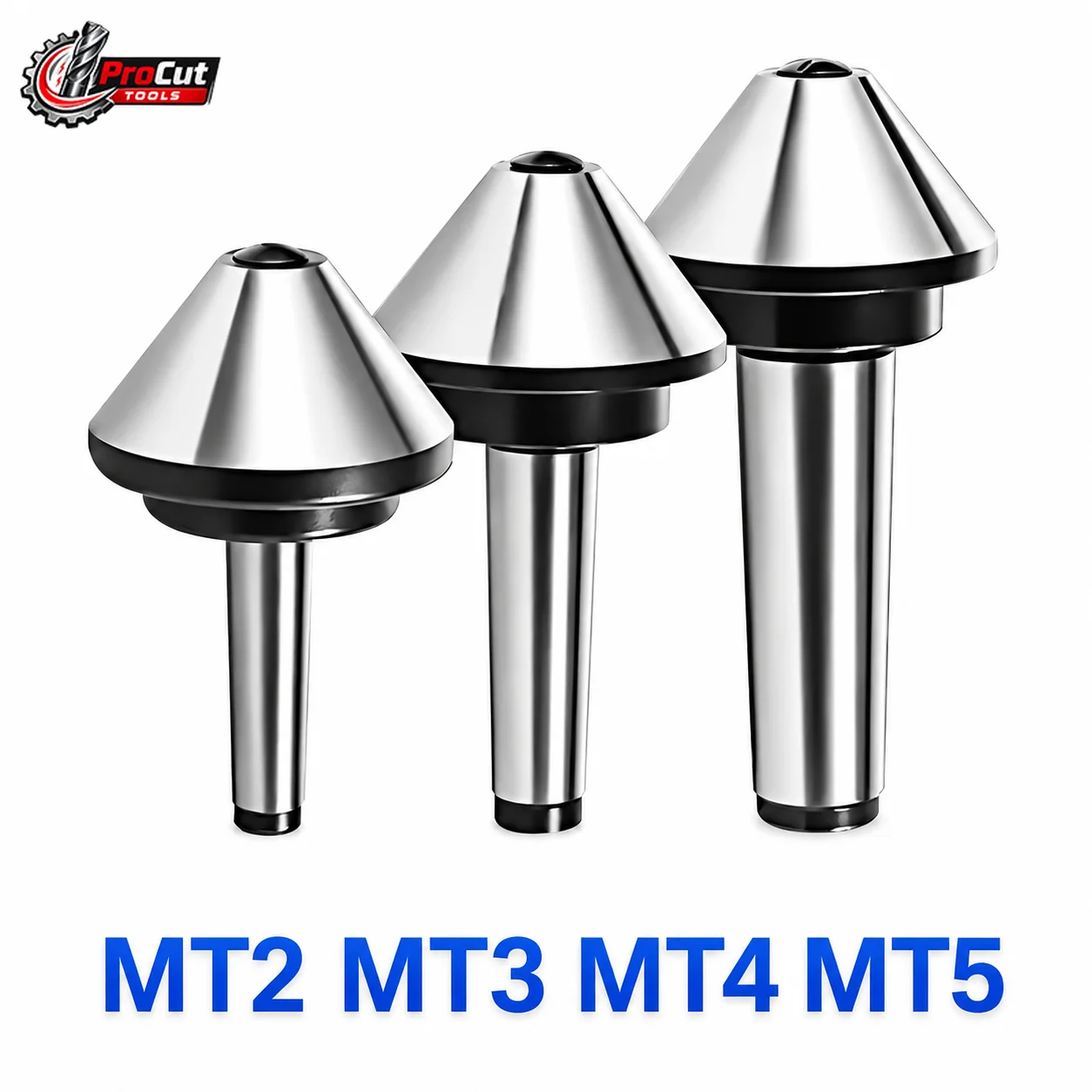 MT2‑MT5 Umbrella‑type Live Center, Morse Taper Mushroom Head High Precision Rotating Thimble for CNC Lathe Machining Tool Parts