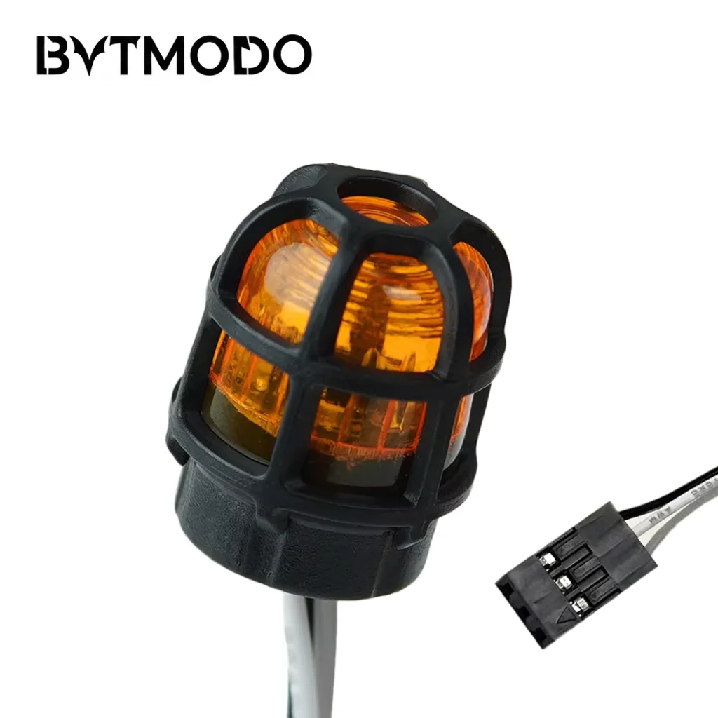 LED Rotating Warning Light with Mesh Guard for 1/14 Tamiya RC Tractor SCANIA Dump Truck VOLVO BENZ Arocs MAN TGX DIY Upgrade