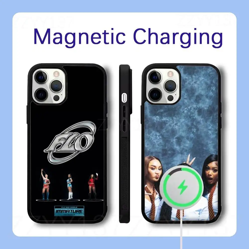 

FLO Group Girls Phone Case For iPhone 16,15,14,13,12,11,Pro,Max,Plus,Mini,SE Magsafe Magnetic Wireless Charging