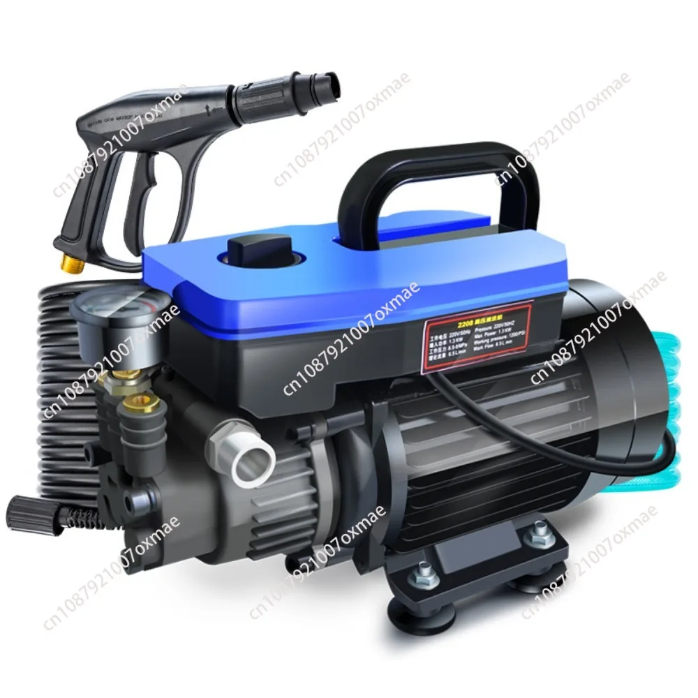 High-pressure 100BAR Car Washing Machine 2200W Car Washing Gun Household 220V Water Pump Grab High-power Floor Washing