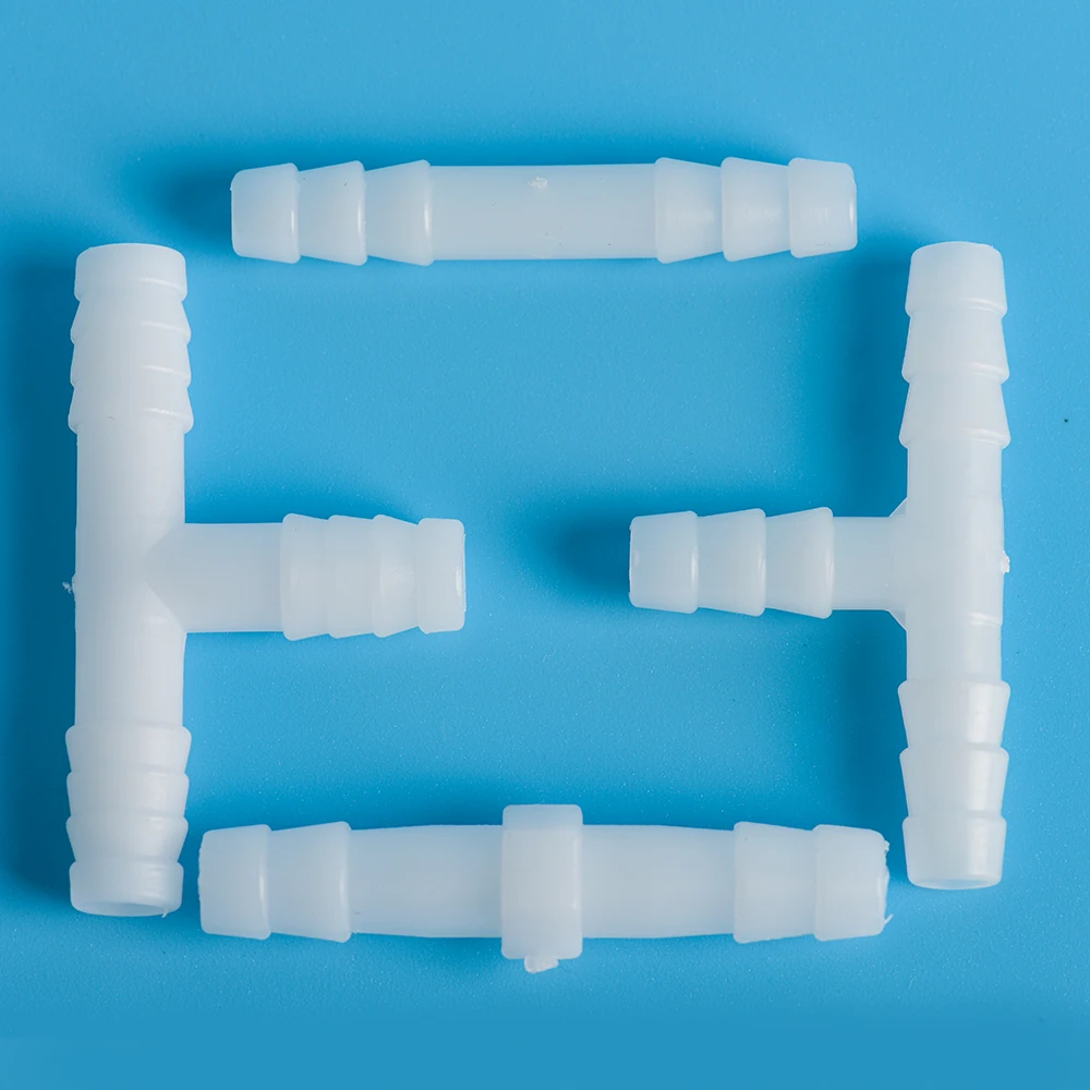 12Pcs 8/10mm Barbed Tubing Joints Tee/Straight/Cross/Y Shaped Aquarium Tank Adapter Air Pump Hose Water Pipe Connectors