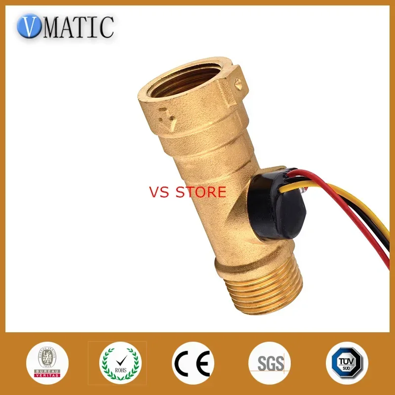 High Quality Water Regulate Valve Liquid Control Safety Flue Type Heater Meter Copper Hall Brass Fluid Flow Sensor VCA568-2