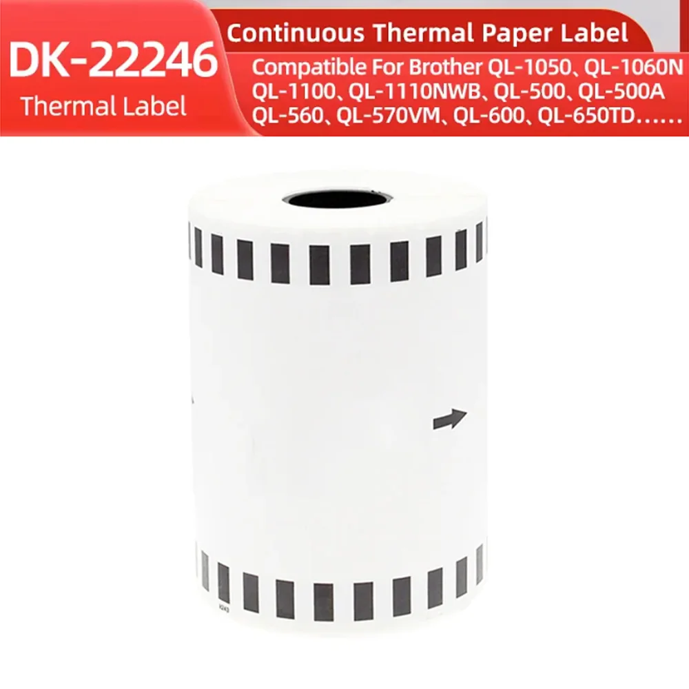 

20 рулонов этикеток для упаковки и доставки DK-22246 (DK22246, dk 22246) без рамки, совместимые с QL-1110NWB, 103 мм x 30,48 м