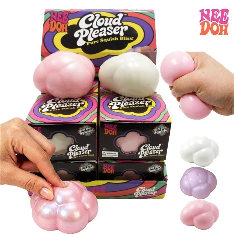 Schylling Needoh Cloud Pleaser Gumdrop Soft Sensory Fidget Toy Fast Rebound Decompression Pressure Calming Portable Squeeze Ball