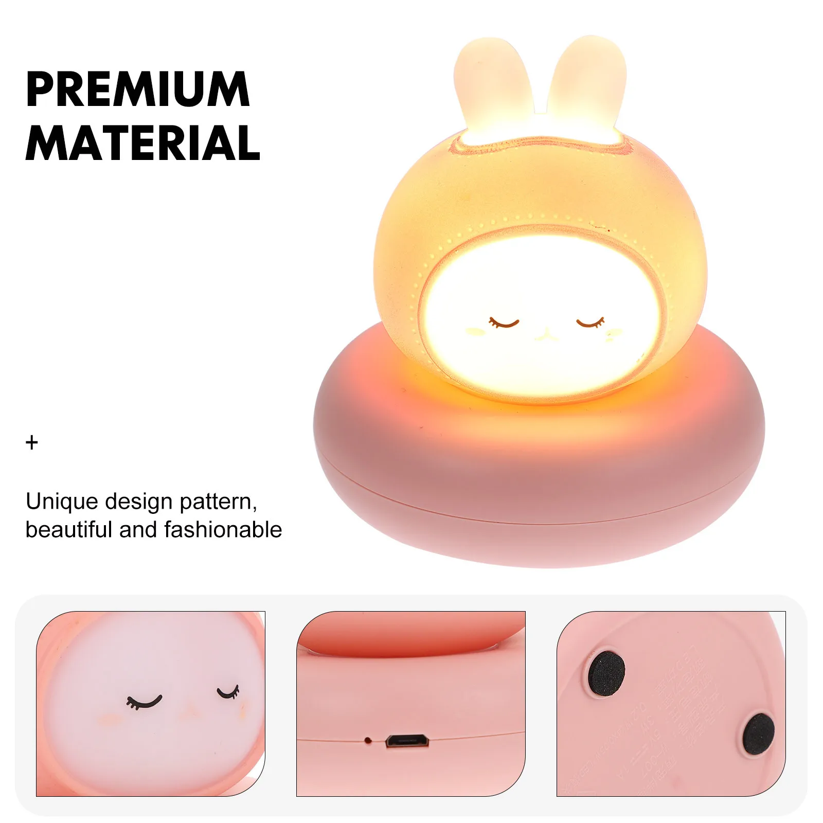 

1Pcs Cartoon Sensor Night Light Rechargeable USB Charging Pat Lamp Bedside Adjustable Brightness Bedroom Light