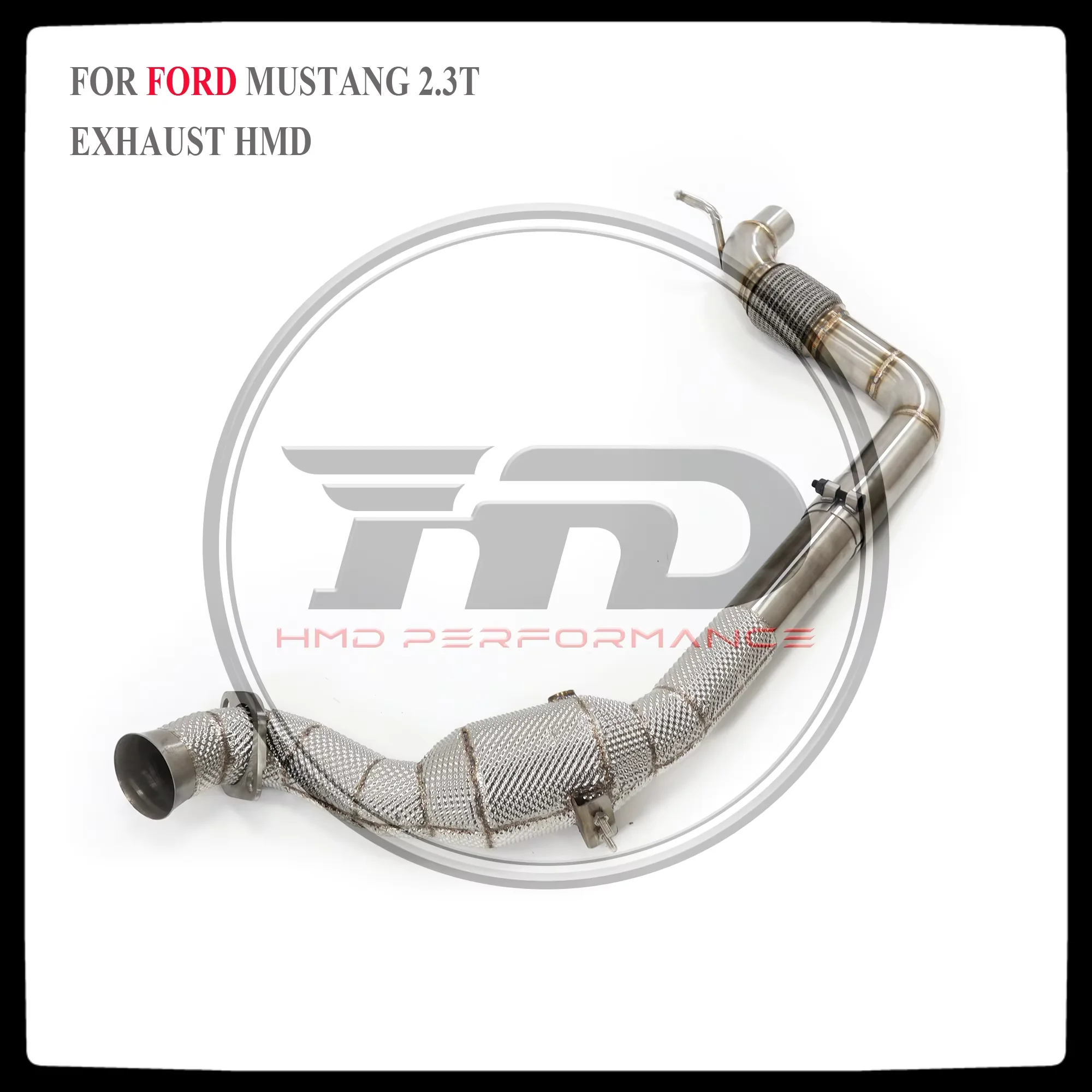 

HMD Exhaust Manifold Downpipe for Ford Mustang 2.3T Car Accessories With Catalytic Converter Header Without Cat Pipe