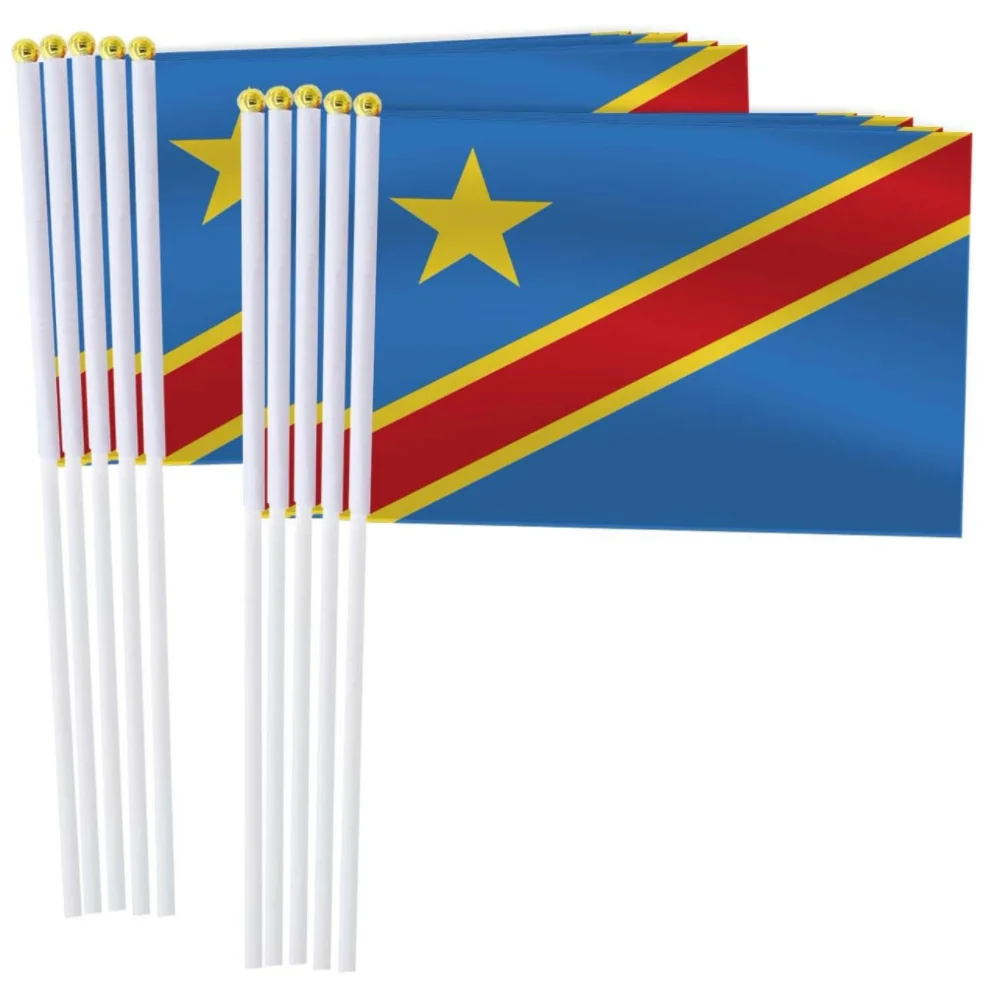 Democratic Republic of the Congo Banner Hand waving Flag 14*21 cmDemocratic Republic of the Congo Banner Hand waving Flag