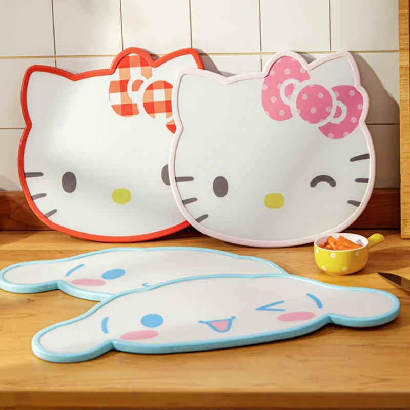 Hello Kitty Cutting Board Food Grade PP Cutting Board Double Sided Fruit Baby Food Cartoon Kitchen Supplies Women Accessories