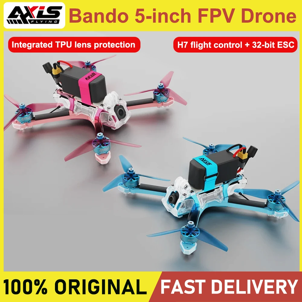Axisflying Bando 5 Inch FPV Drone, H743 FC Pro, O4 Air Unit, GPS, ELRS 2.4G,Support Analog & HD, Freestyle Racing Quadcopter - image 1 of 6