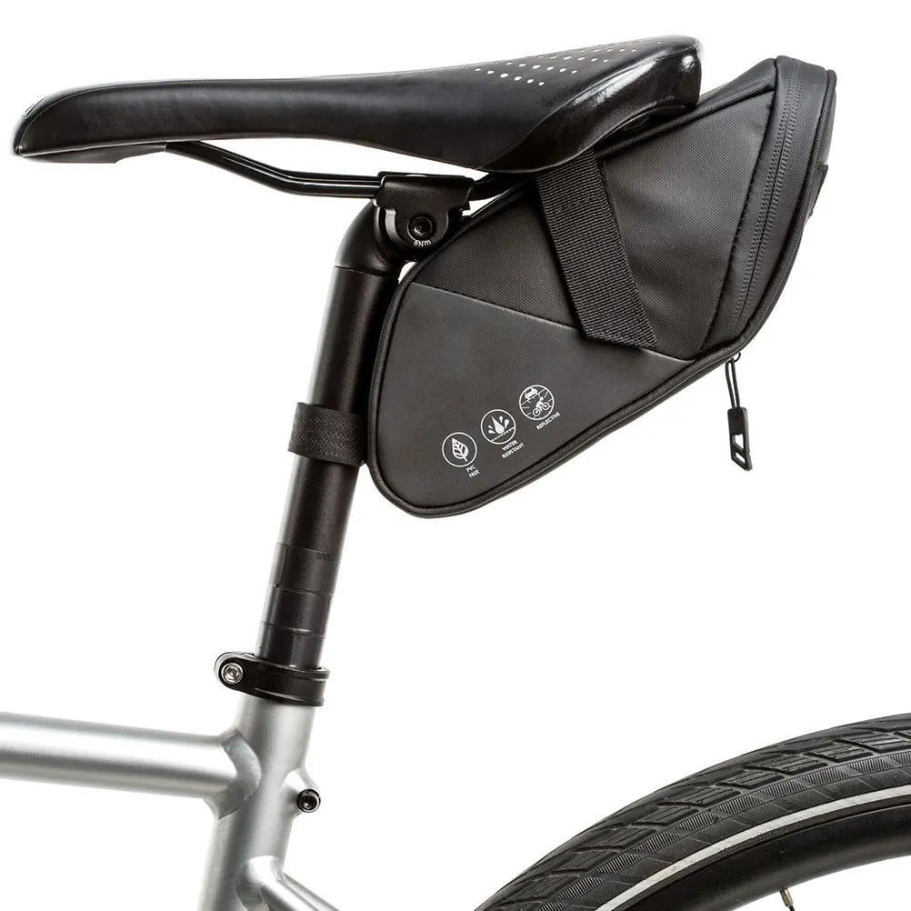 1Pcs Bike Tail Bag Waterproof Saddle Bag Seatpost Pack Cycling Tail Light Reflective Tape Storage Organizer Multiple Sizes