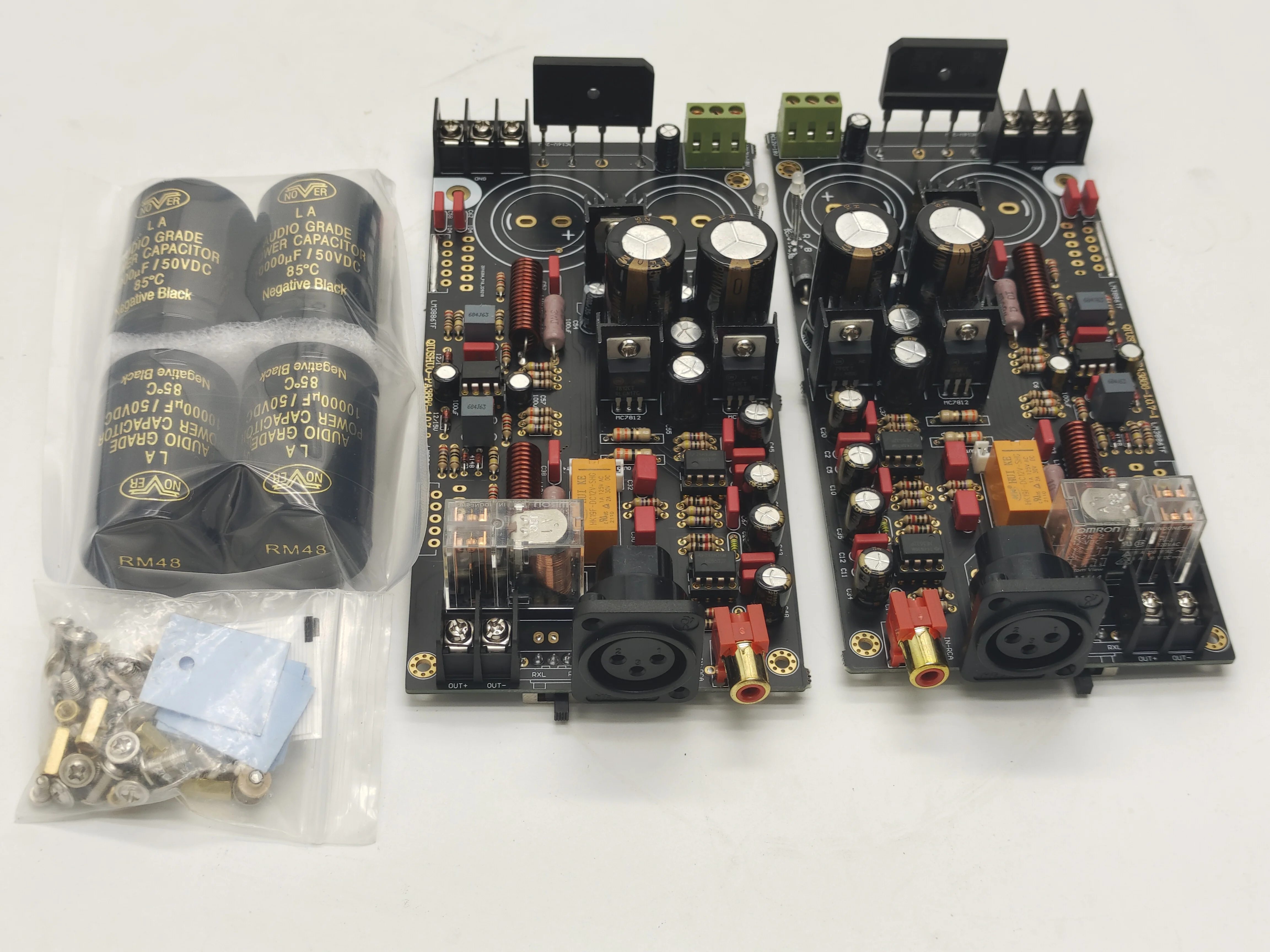 finished high power LM3886 XRL full balance power amplifier board 120W +120W superior to BTL connection ES9028 ES9018