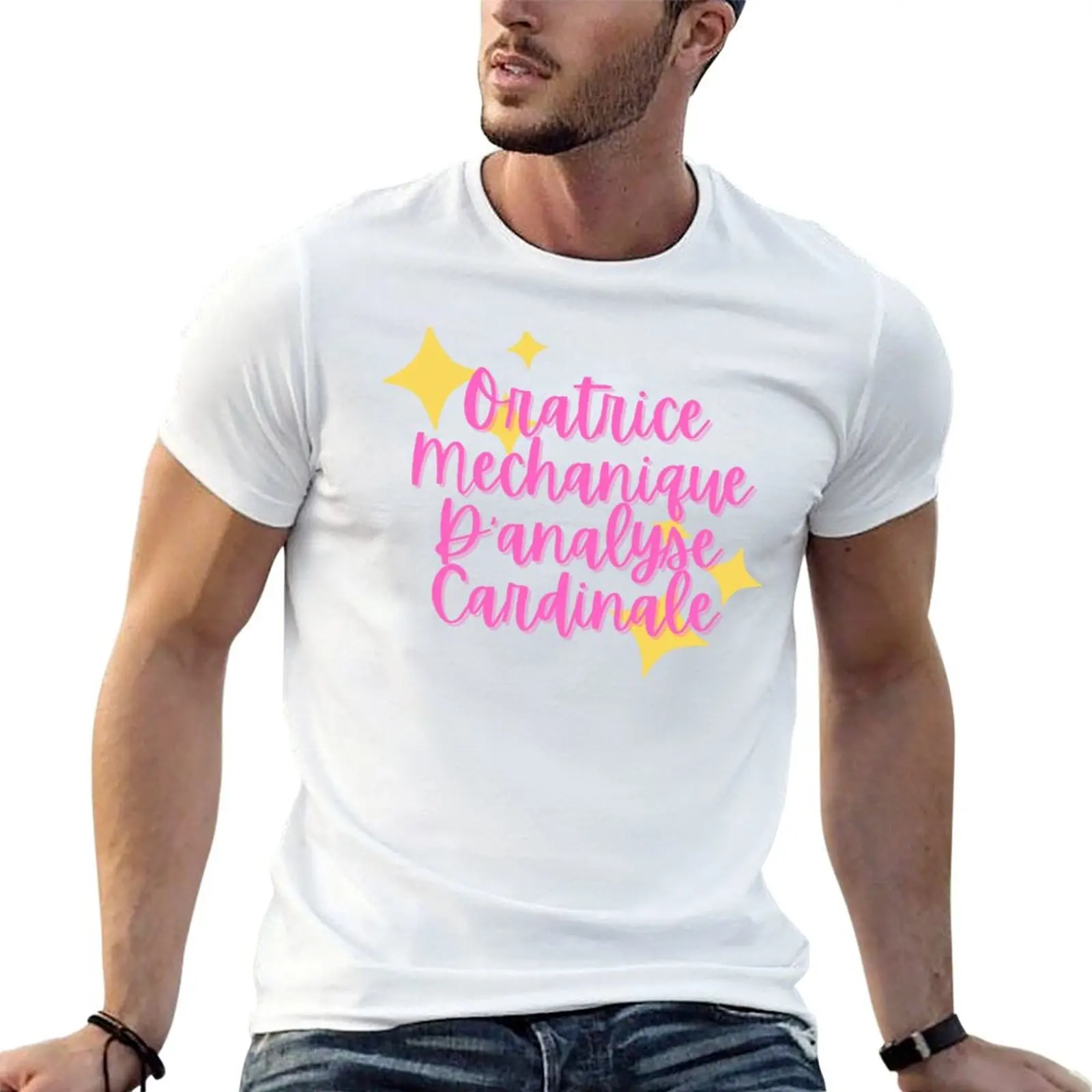 Camiseta Oratrice Mecanique d'Analyse Cardinale para hombre, camisetas de algodón para hombre, camisetas gráficas, camisetas de algodón para hombre