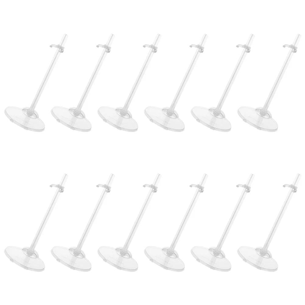 12Pcs Mini Stands Adjustable Transparent Display Holder Action Figures Accessories holder