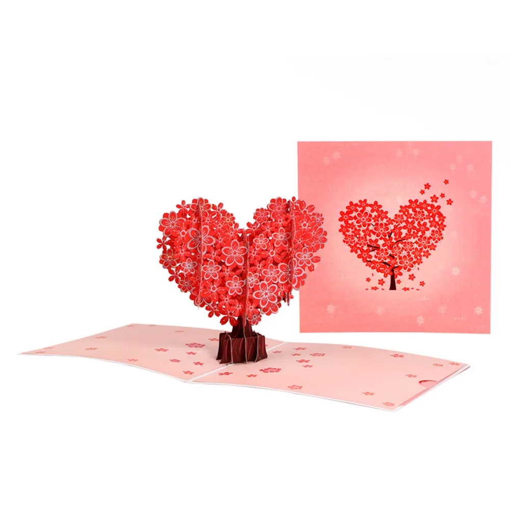 

Creative Paper 3D Pop Up Card 3D Design Romantic Style Love Postcard Greeting Card Valentines Day