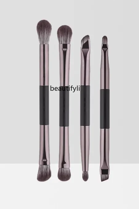 

A Little Sparrow Double End Eye Shadow Brush Set Box Portable Models Eyeshadow Brush with Mirror