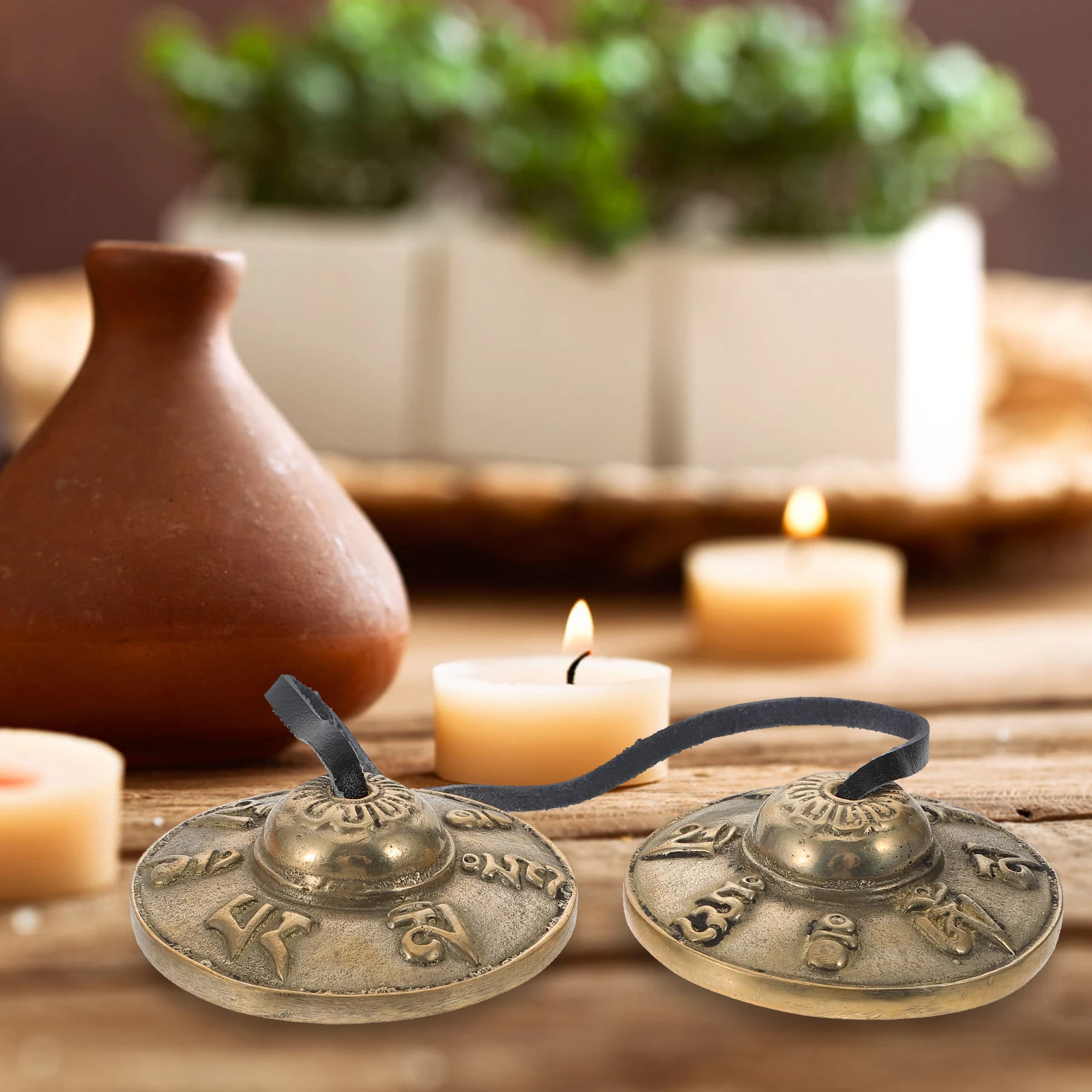 

1 set 1 Set Tingsha Meditation Copper Cymbals Chimes Yoga Bell Durable Sturdy Material Clear High Pitched Sound Portable Small