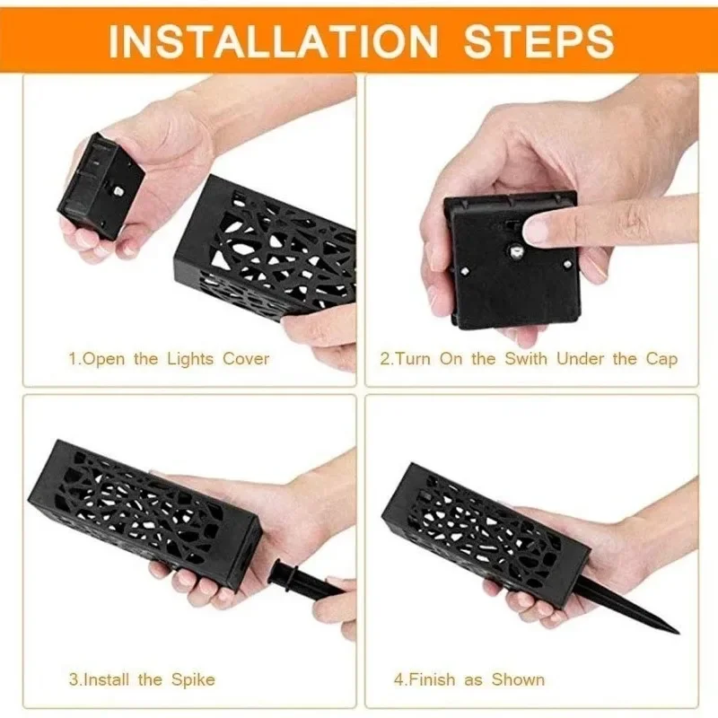 1 قطعة في الهواء الطلق إضاءة مقاومة للماء الشمسية أضواء الحديقة حديقة ديكور الشمسية دفن مصابيح جناح ساحة الطريق عيد الميلاد مصباح أضواء الحديقة الشمسية