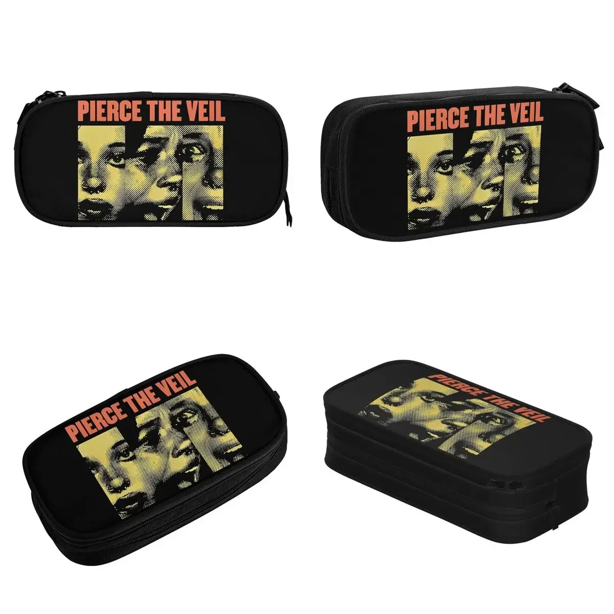 New Pierce The Veil 2025 Tour Pencil Cases Rock Band Pencil Pouch Pen Holder for Girls Boys Big Capacity Bags Office Stationery