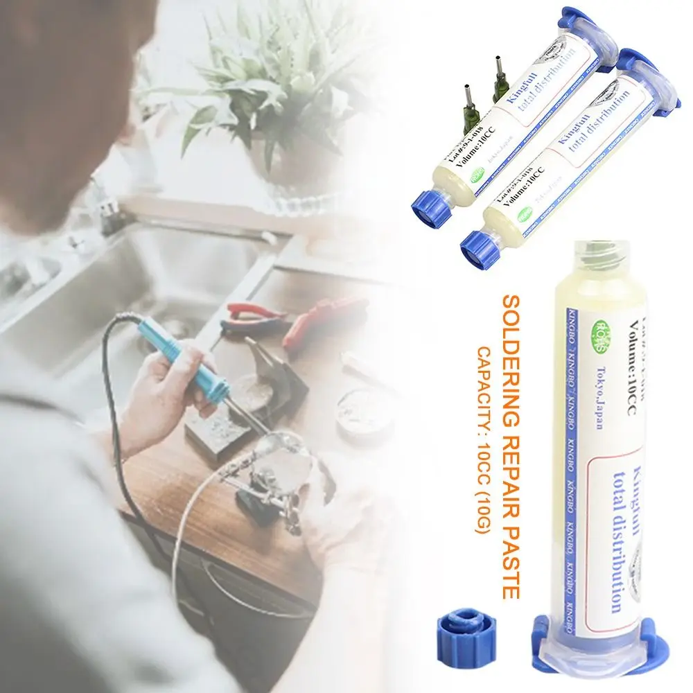 RMA-218 No-Clean-Lötpaste, halogenfrei, 10 ml, Lötreparaturpaste, bleifrei, sauberfrei, Lötflussmittel, BGA PCB Reballing