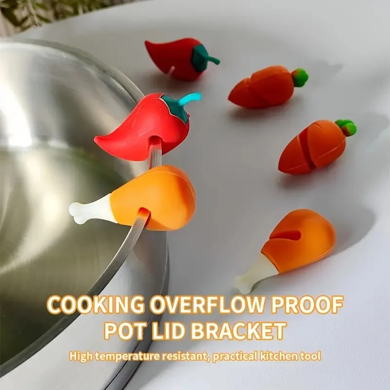 3 عبوات من أغطية وعاء السيليكون المضاد للتدفق، مقاوم للحرارة للحساء المغلي، العصيدة والحليب، يمنع السقوط