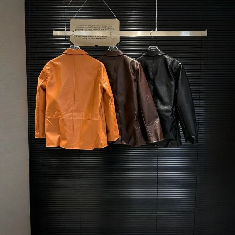 Casual Turn Down Collar Coat Short Length Japanese Korean Casual Women Jacket with Regular Sleeve Long Sleeve Regular Fit