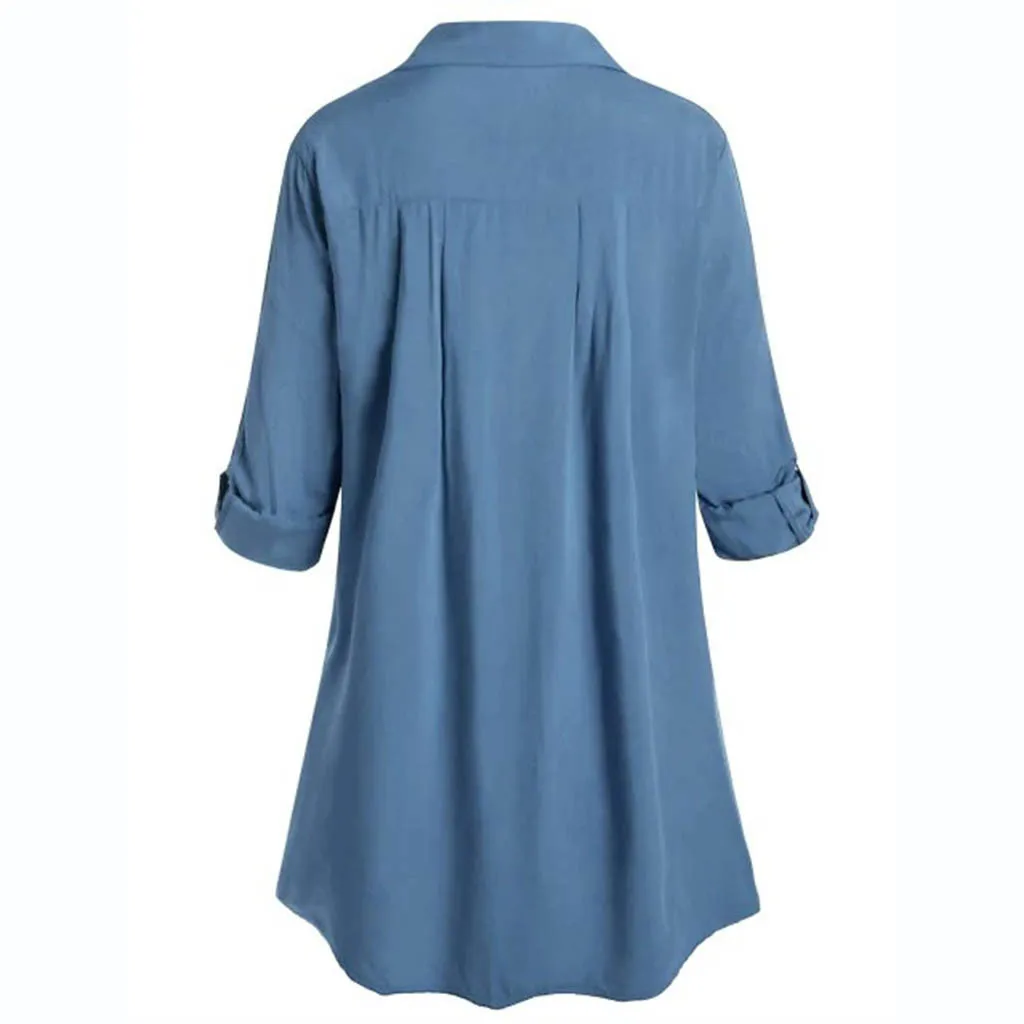 

Lace Panel Roll Sve Blouse Women's irt Sve Cuff Patchwork Spring Autumn Pure Color Street Sle Long Sve Slim Fit