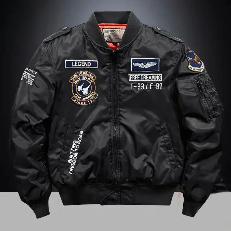 Autumn and Winter Fashion Brand Jacket Male Pilot 2022 New Versatile Coat Embroidery Heavy Industry High end Fashion