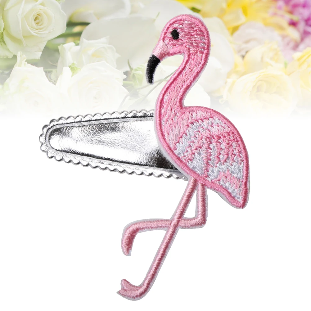 

Flamingo Embroidery Hairpin Girls Children Lightweight Bobby Pins Party Festival Hair Accessories Embroidered Design Hairpins
