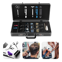 Barber Hairdressing Tool Case Barber Travel Organizer Clipper Trimmer Organizer Box Carrying Barbershop Suitcase with Lock