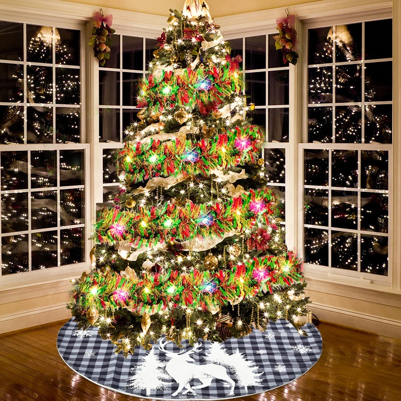 

Sparkling Christmas Coloured Ribbon 16FT Tinsel Garland LED String Lights Christmas Tree Indoor Wedding Party Holiday Decoration