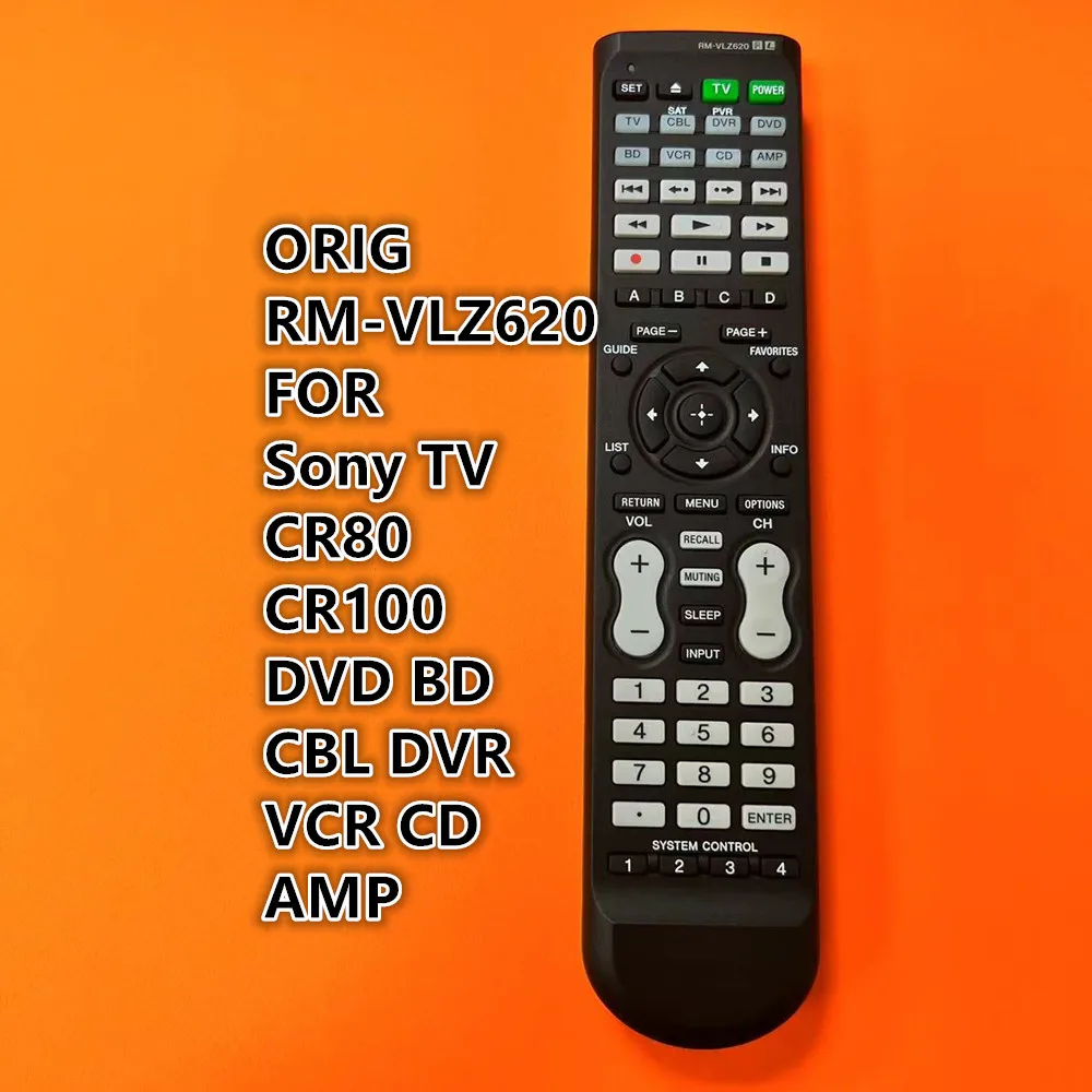 New Original RM-VLZ620 For Sony TV Universal Remote Control ARCAM CR80 CR100 DVD BD CBL DVR VCR CD AMP