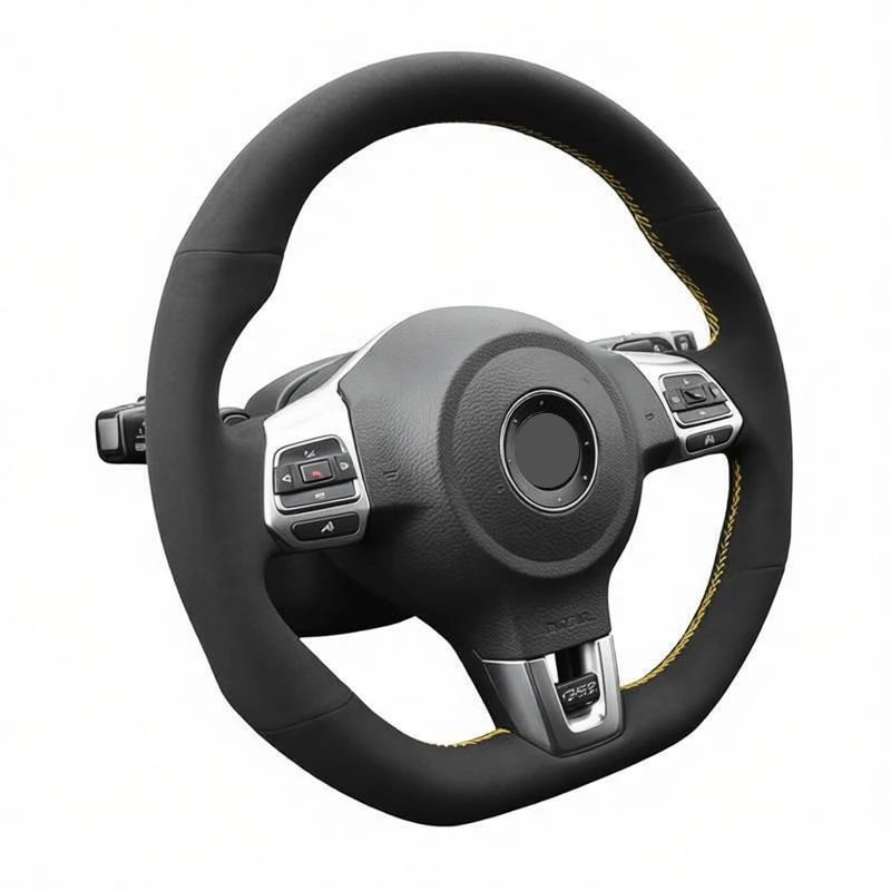 

Оплетка на руль из замши для Volkswagen Golf 6 GTI MK6, VW Polo GTI, Scirocco R, Passat CC R-Line 2010, аксессуар для интерьера автомобиля