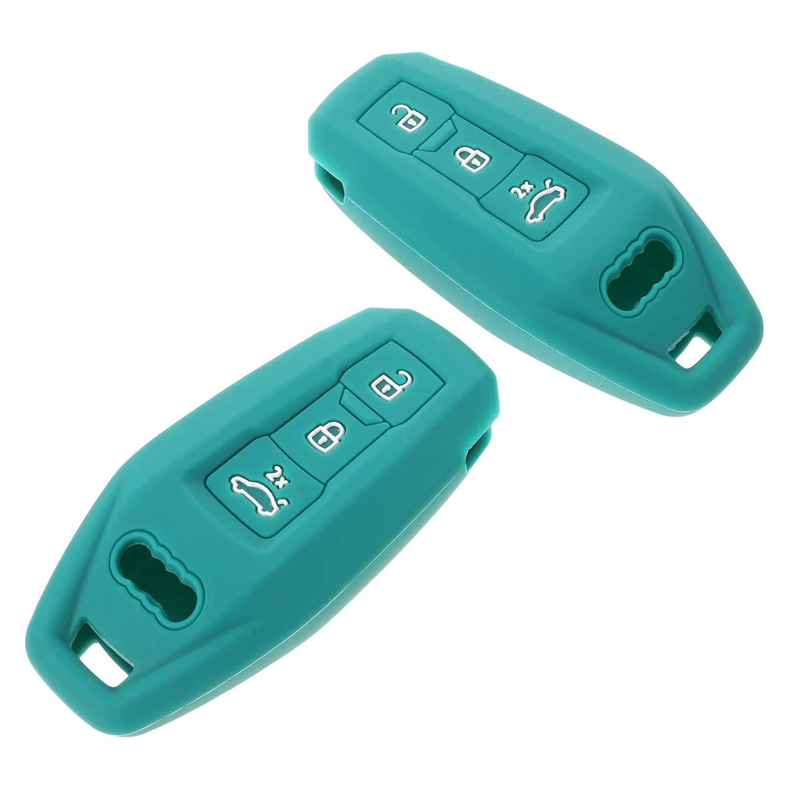 

2Pcs Silicone Car Key Fob Shell Replacement Custom Fit Protective Cover Scratch Resistant Slip Resistant Case Compatible with 3