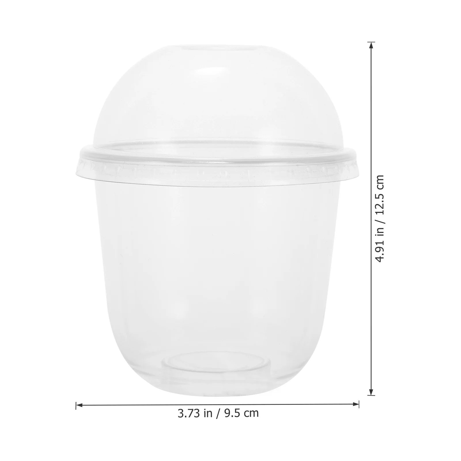 

10Sets Thickened Storage Cups 360ml Tasteless Confidence Use DIY Dessert Accessories Compact Appearance Transparent Clear